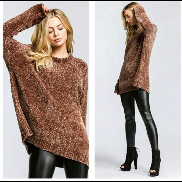 Cherish Sweaters - Chenille Sweater Crew Neck